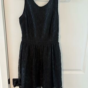Forever 21 Black Lace Detail backless dress